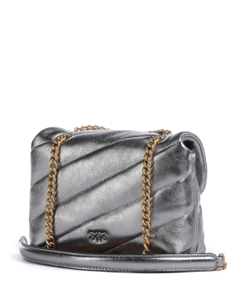 Pinko Love Puff Baby Schultertasche antracite/antique gold