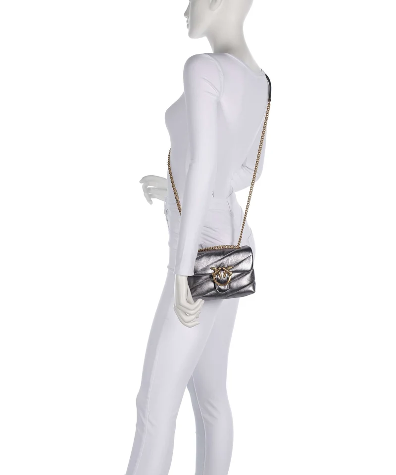 Pinko Love Puff Baby Schultertasche antracite/antique gold