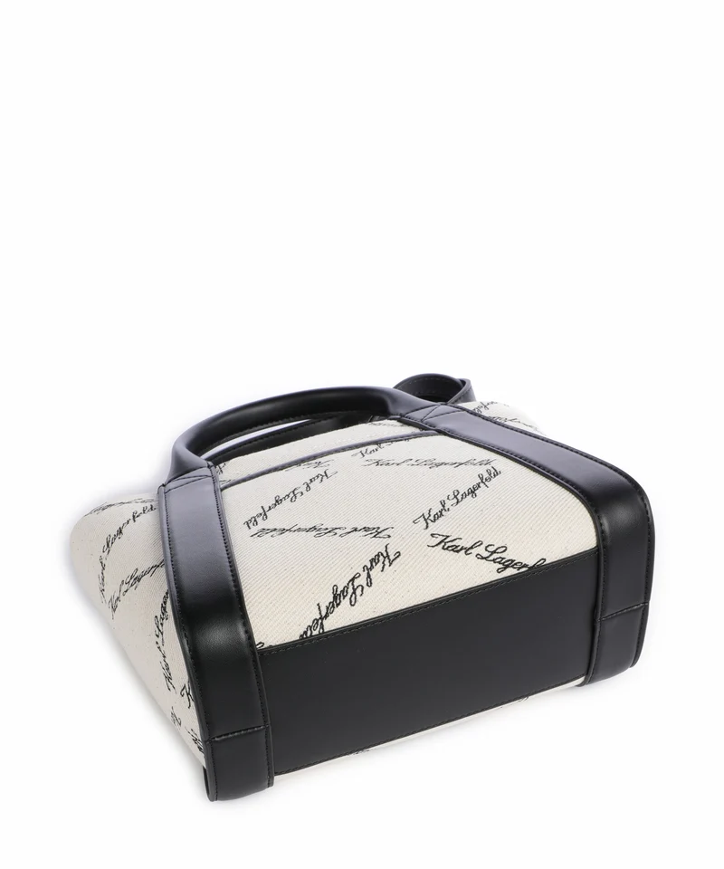 Karl Lagerfeld K/Ville Small Handtasche natural canvas/black