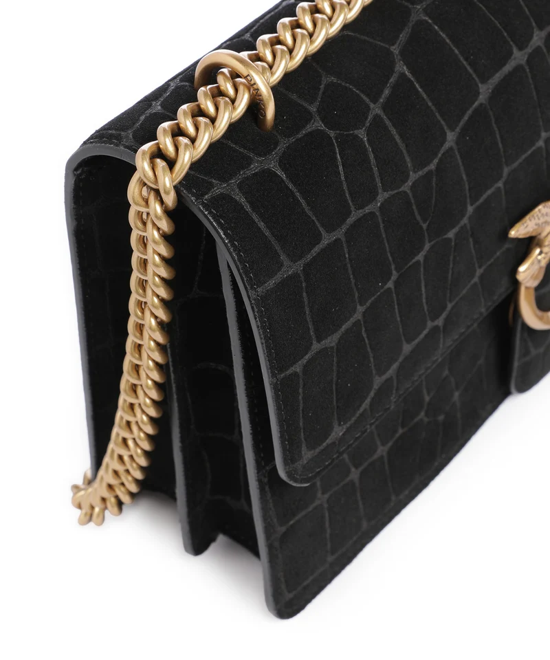 Pinko Love One Classic Schultertasche nero/antique gold