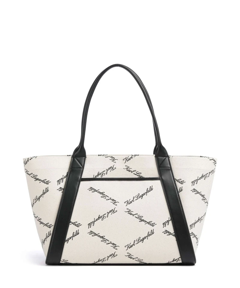 Karl Lagerfeld K/Ville Small Shopper natural canvas/black
