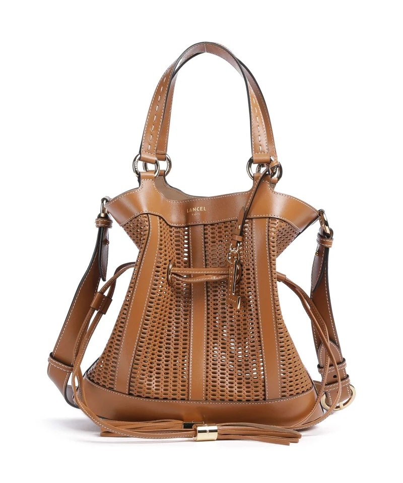 Lancel Premier Flirt M Bucket Handtasche camel