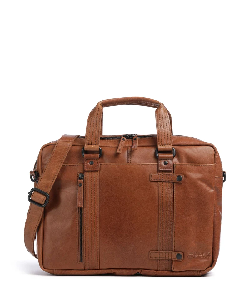 Spikes & Sparrow Bronco Dexter Aktentasche brandy