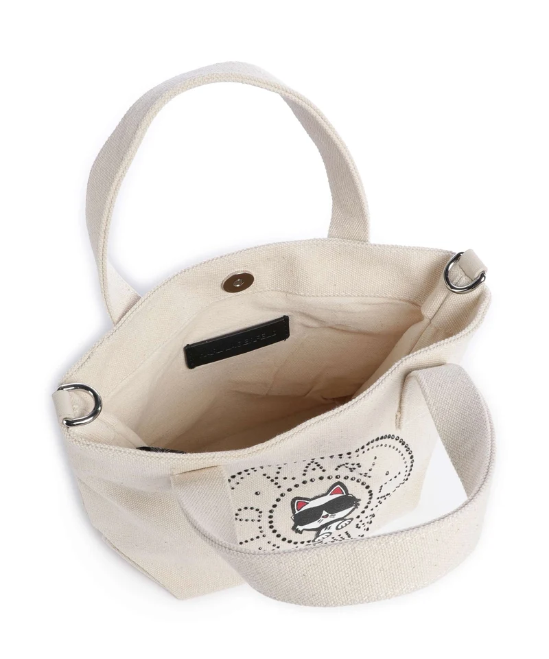 Karl Lagerfeld Ikon Circle Choupette Small Handtasche off white