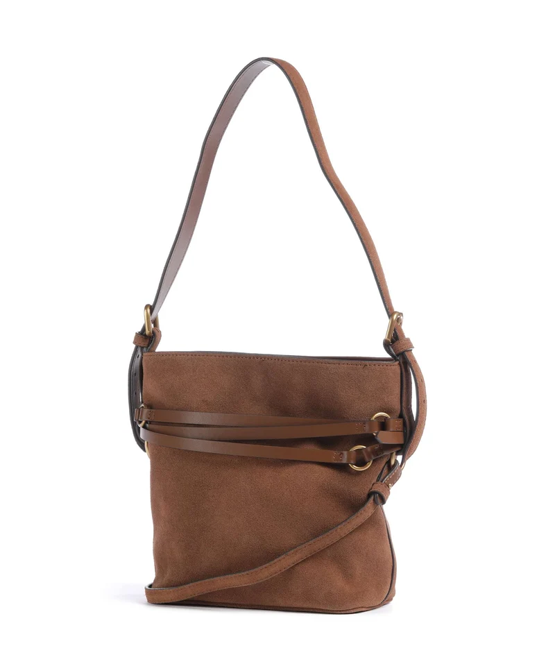 Pinko Belt Mini Bucket Handtasche marrone/leone/antique gold