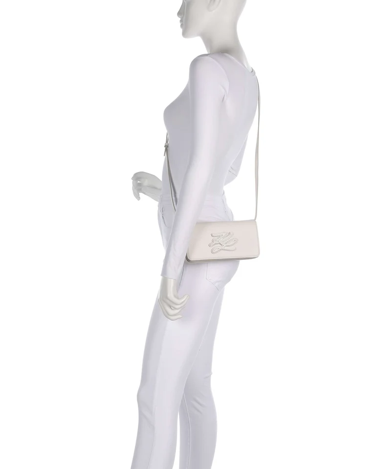 Karl Lagerfeld K/Autograph Mini Umhängetasche off white
