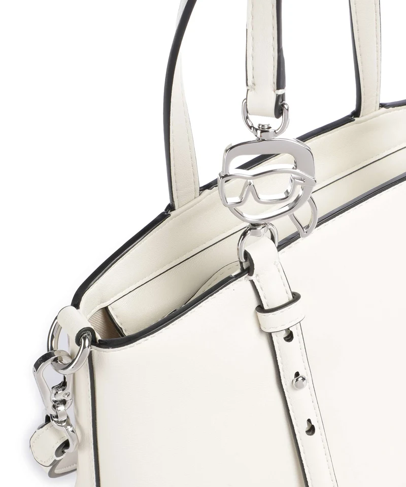 Karl Lagerfeld Ikon Smooth Handtasche off white