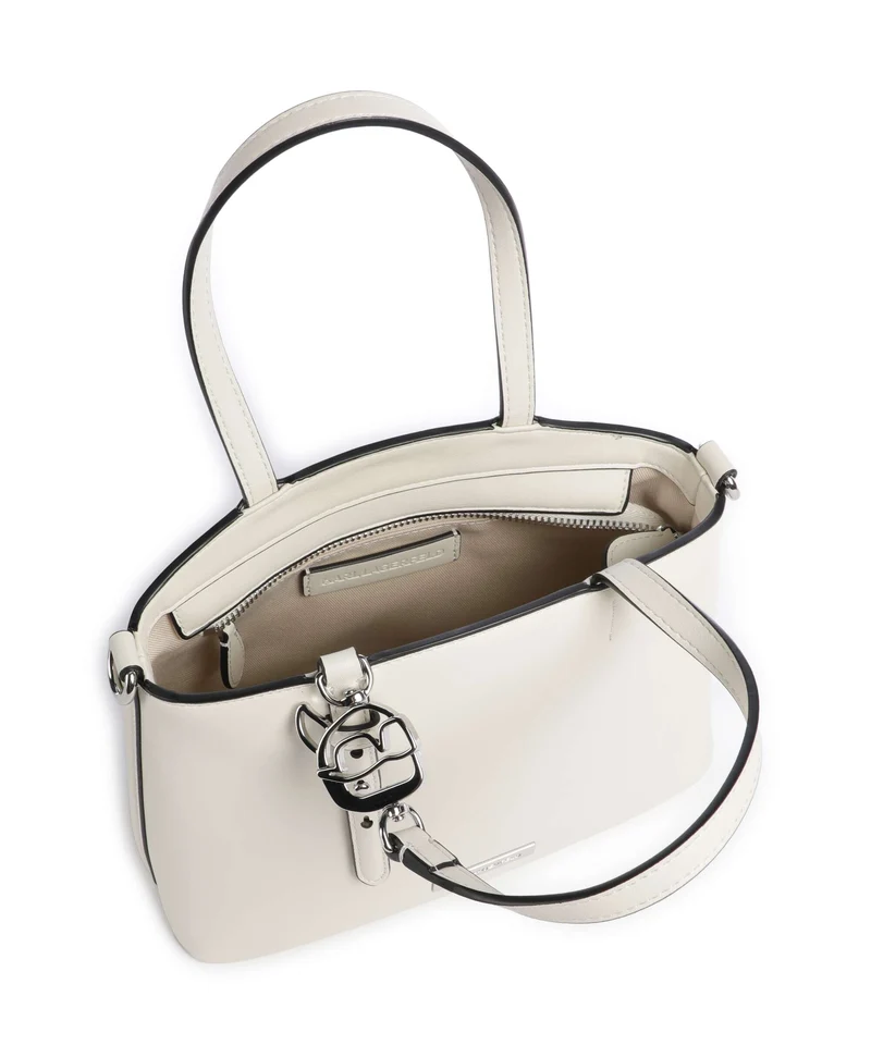 Karl Lagerfeld Ikon Smooth Handtasche off white