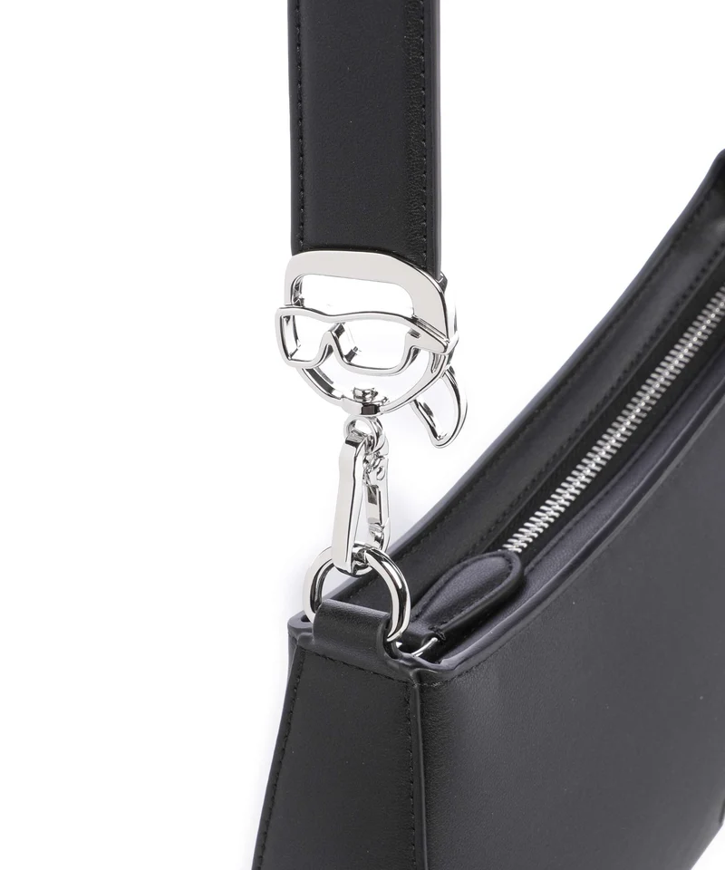 Karl Lagerfeld Ikon Smooth Schultertasche black