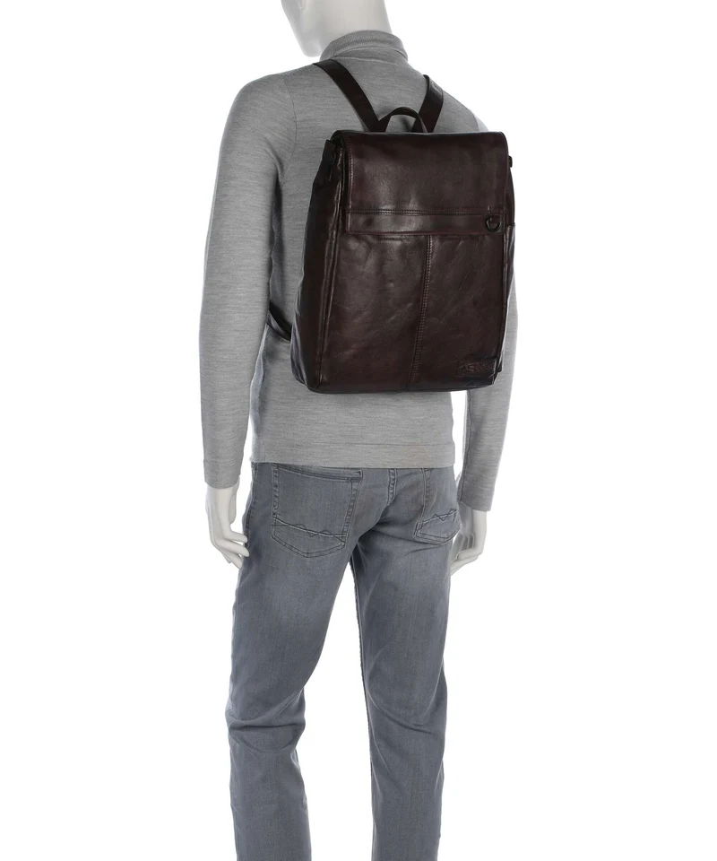 Spikes & Sparrow Apache Ted Laptop-Rucksack dark brown
