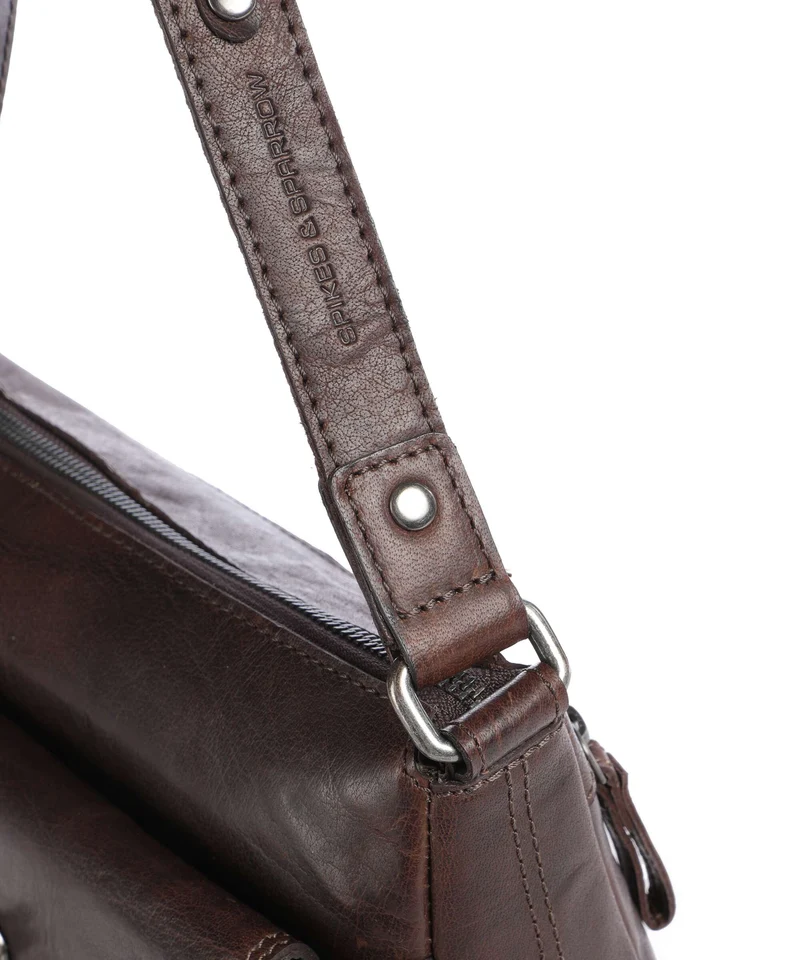 Spikes & Sparrow Bronco Jinthe Umhängetasche dark brown