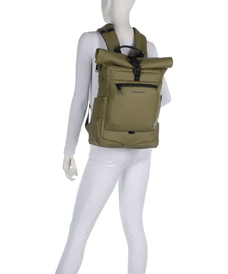 Piquadro Corner Special Rolltop Rucksack light green