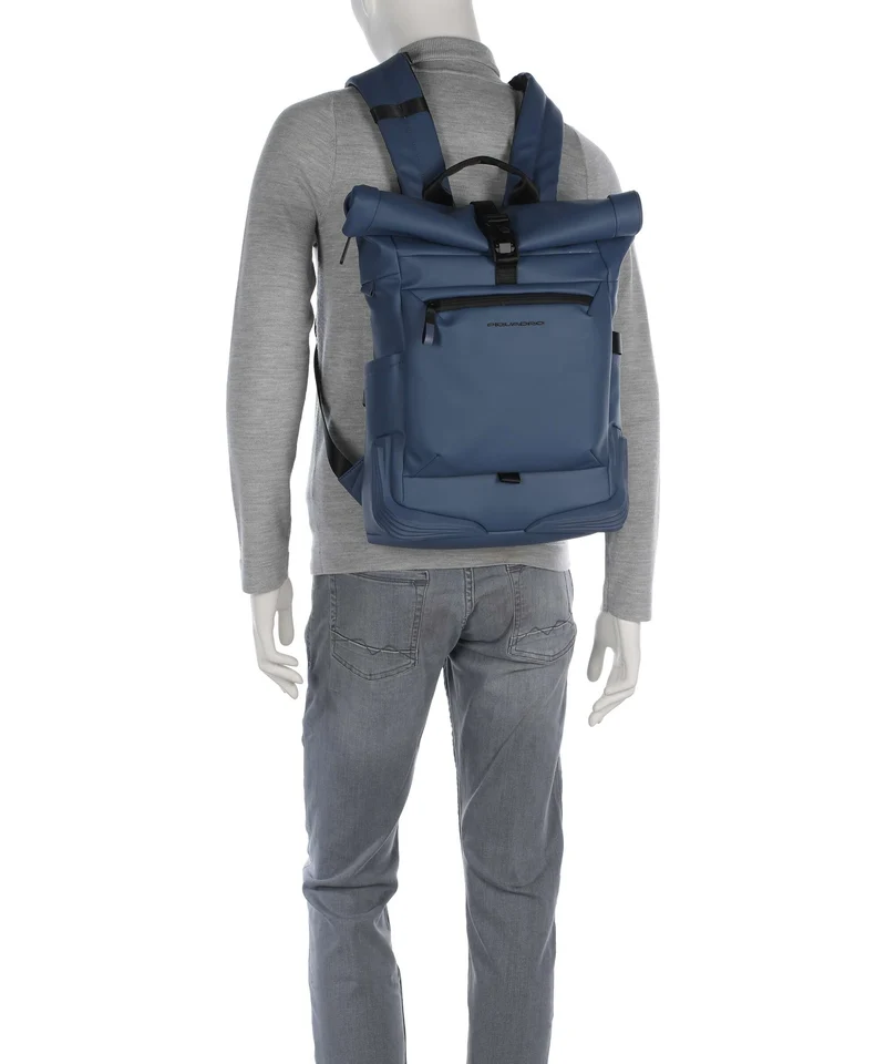 Piquadro Corner Special Rolltop Rucksack avio