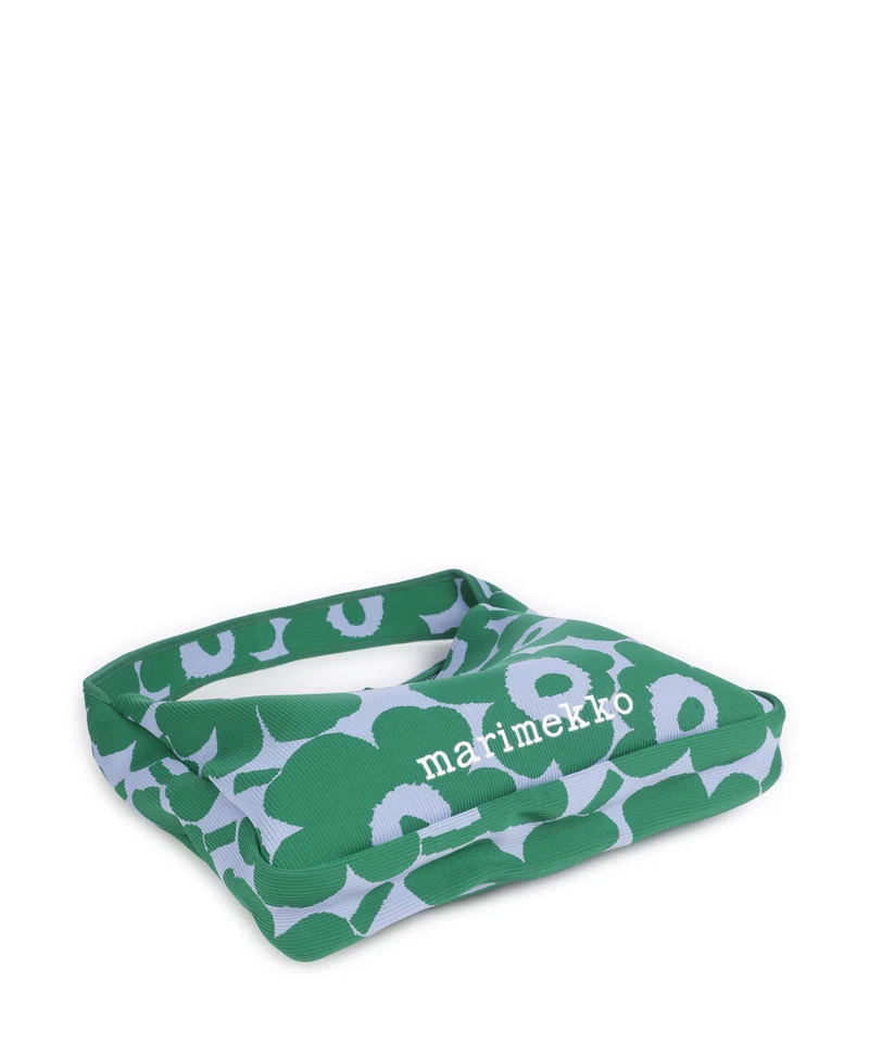Marimekko Knitted Unikko Beuteltasche dark green/blue