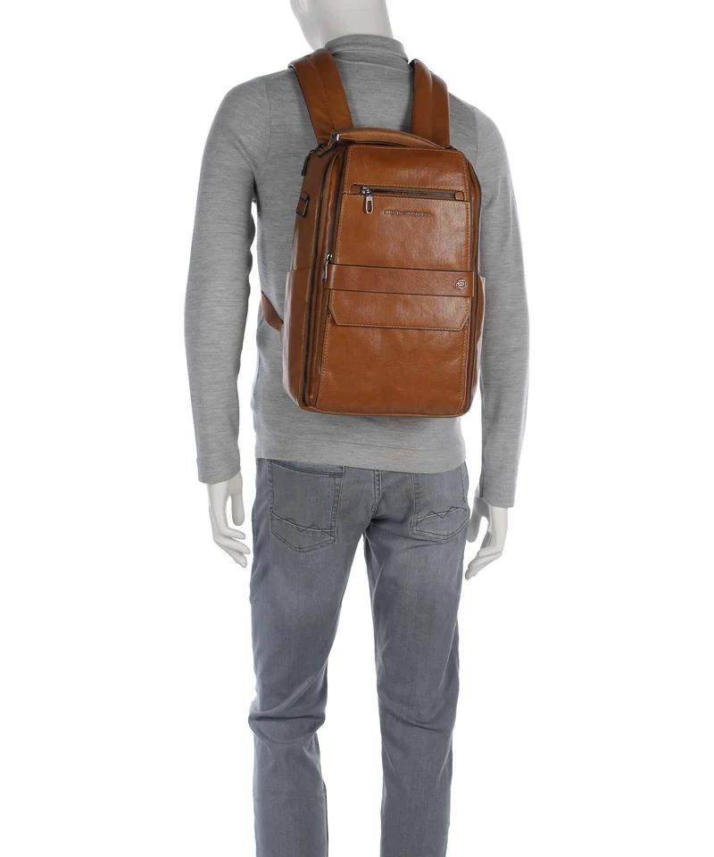 Piquadro Solm Laptop-Rucksack beige