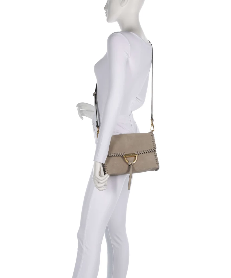 Abro Suede Temi Stitch Schultertasche siena