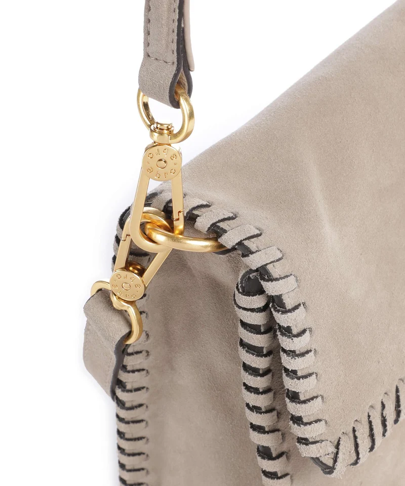 Abro Suede Temi Stitch Schultertasche siena