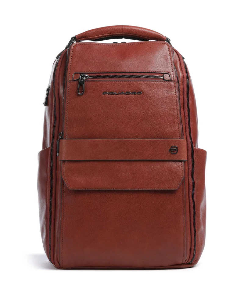 Piquadro Solm Laptop-Rucksack cuoio