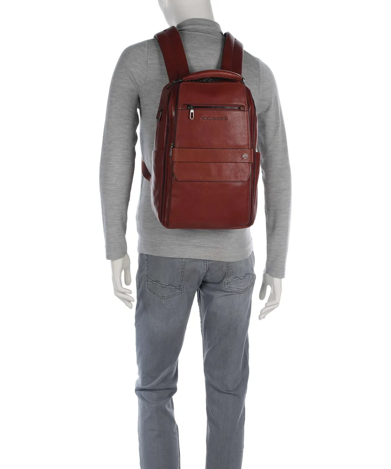 Piquadro Solm Laptop-Rucksack cuoio