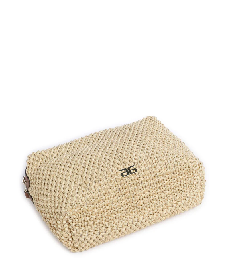 Abro Maglia Raffia Kaia Umhängetasche natural/nut