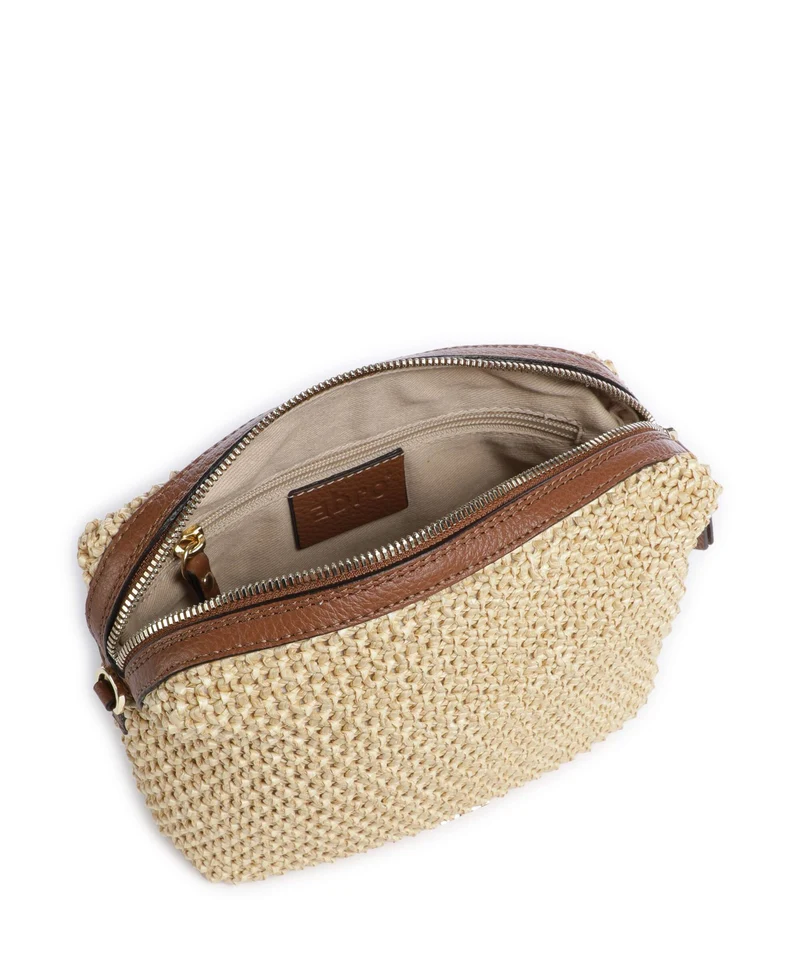 Abro Maglia Raffia Kaia Umhängetasche natural/nut