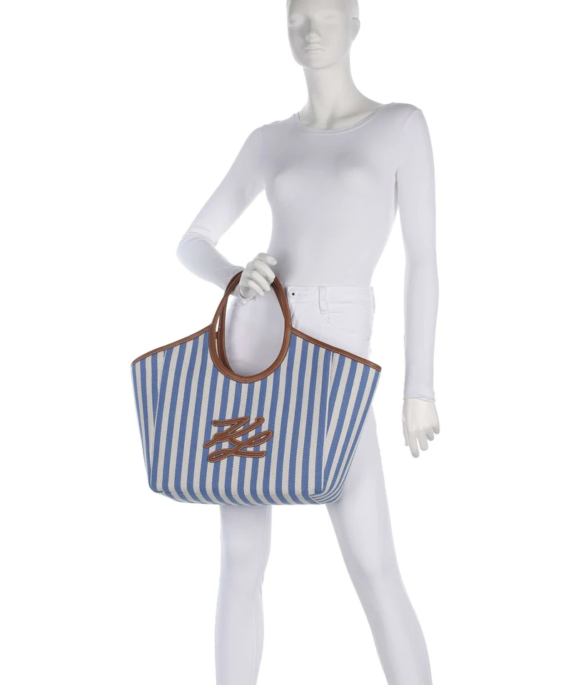 Karl Lagerfeld K/Autograph Shopper silver lake blue