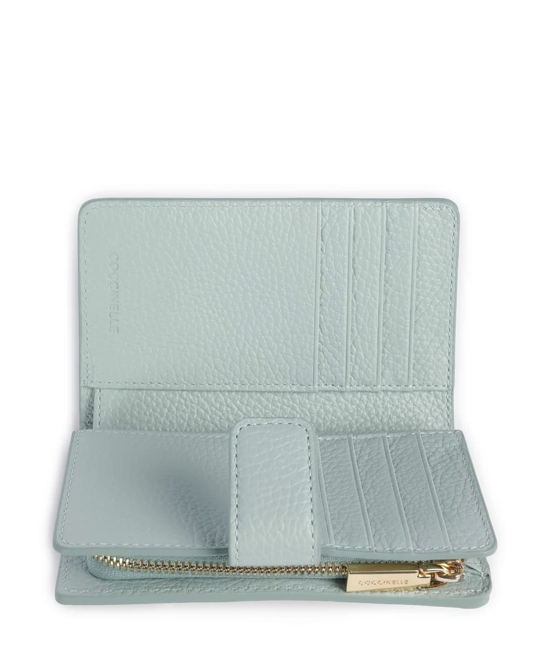 Coccinelle Metallic Soft Geldbörse aquamarine