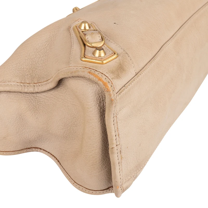 Balenciaga Beige Leather City Handbag