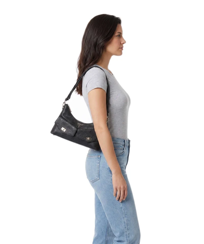 Guess Blake Schultertasche black logo