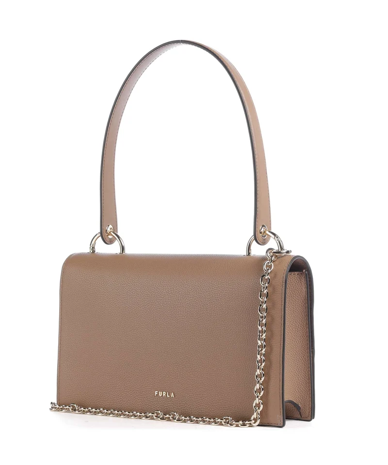 Furla Amelia M Schultertasche toffee