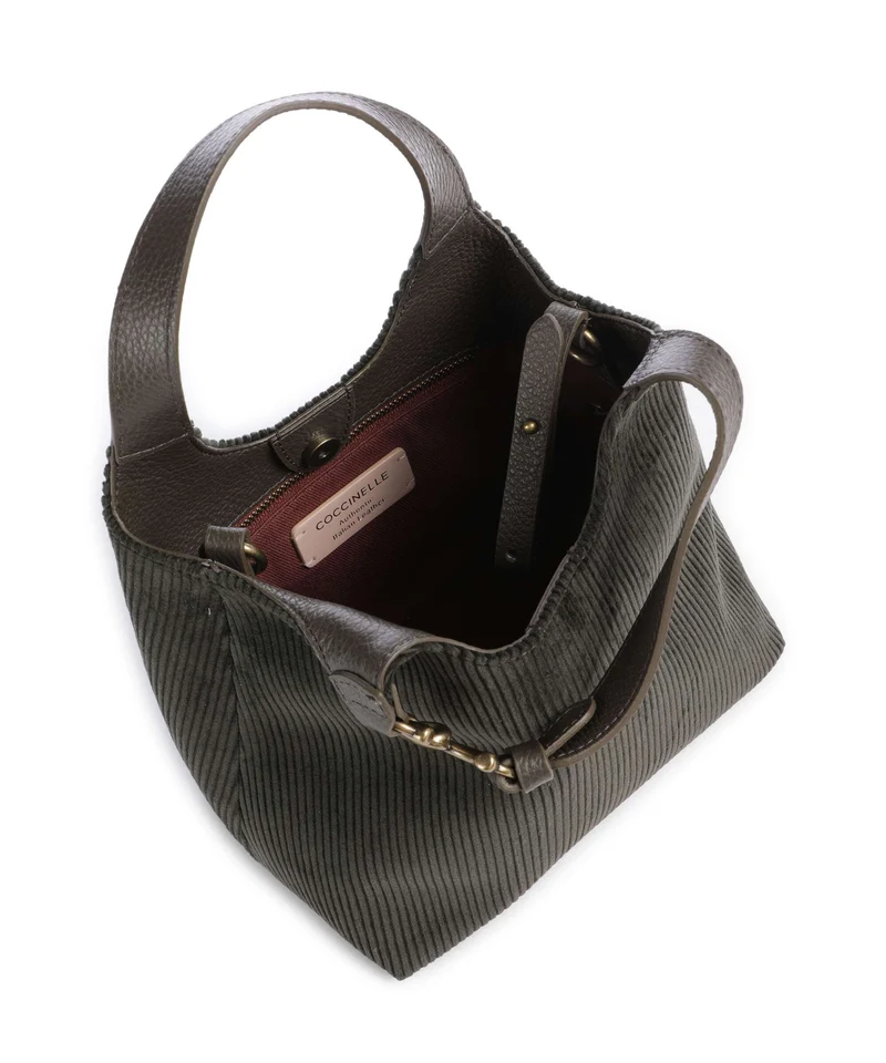Coccinelle C-Easy Corduroy Handtasche fango