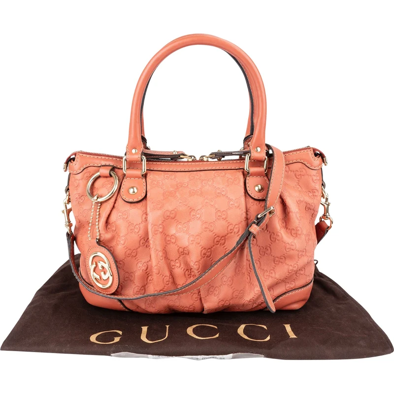 Gucci Pink Guccissima Leather Sukey Handbag