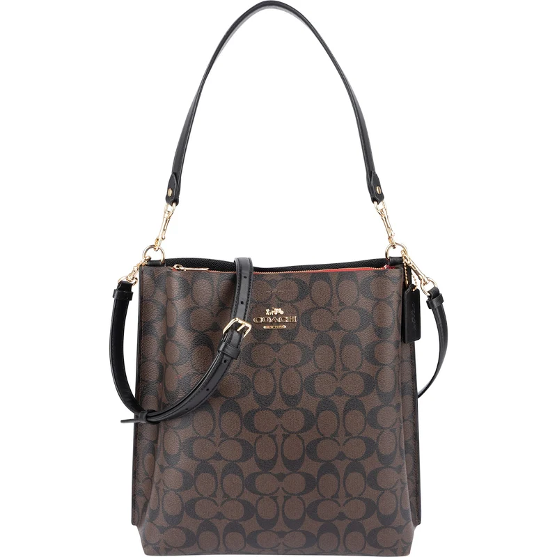 Coach Monogram Signature Canvas Town Bucket Shoulder Crossbody Bag