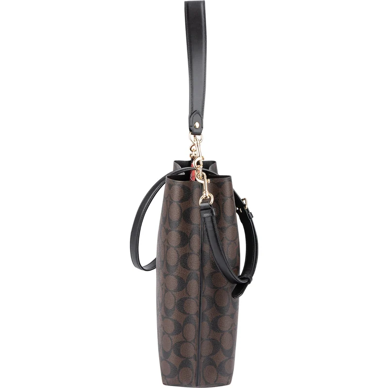 Coach Monogram Signature Canvas Town Bucket Shoulder Crossbody Bag