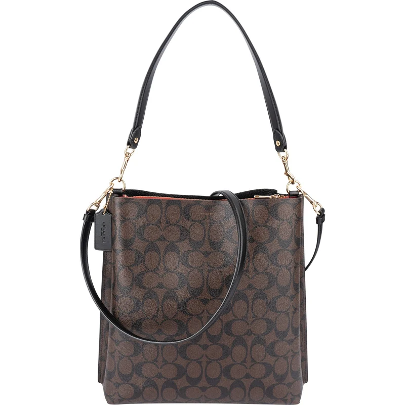 Coach Monogram Signature Canvas Town Bucket Shoulder Crossbody Bag