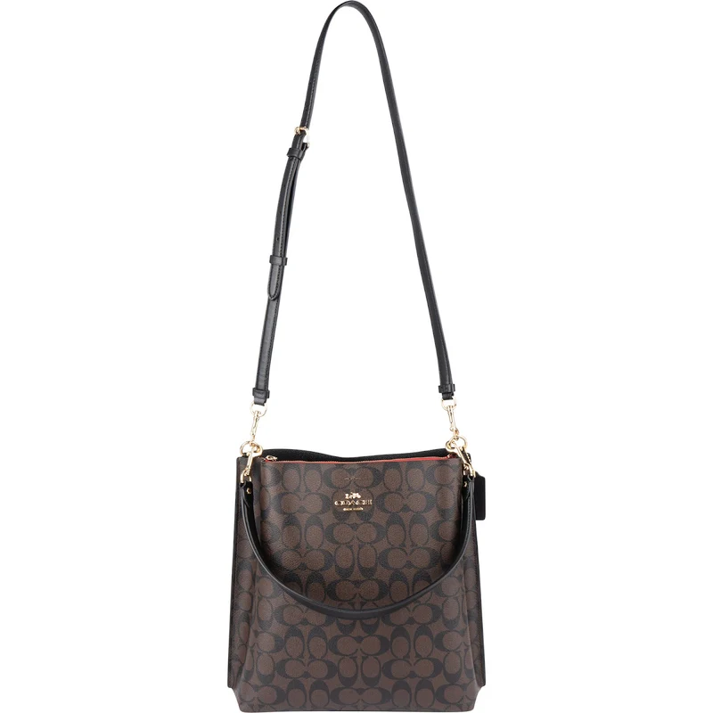 Coach Monogram Signature Canvas Town Bucket Shoulder Crossbody Bag