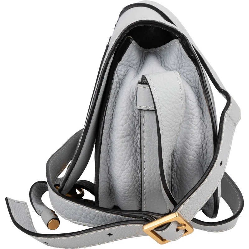 Chloé Grained Calfskin Marcie Small Saddle Crossbody Bag