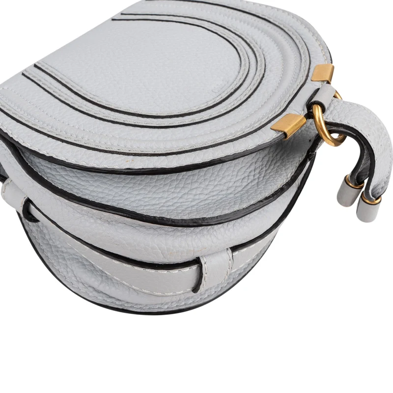 Chloé Grained Calfskin Marcie Small Saddle Crossbody Bag