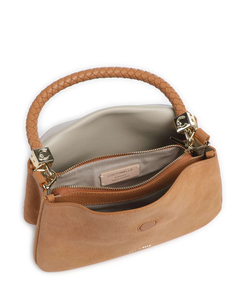 Coccinelle Tiggy Suede Schultertasche robin