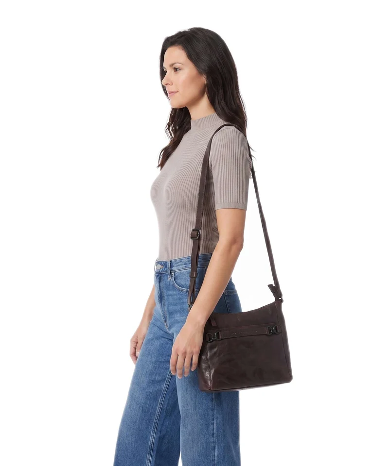 Spikes & Sparrow Bronco Elize Umhängetasche dark brown