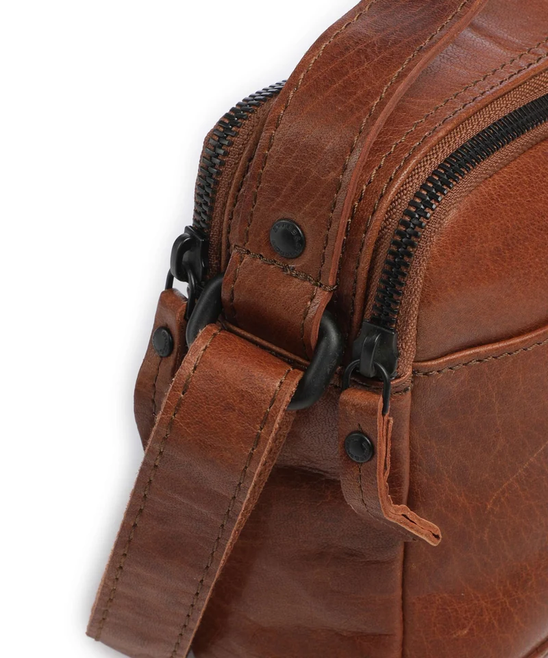 Spikes & Sparrow Bronco Randell Umhängetasche brandy