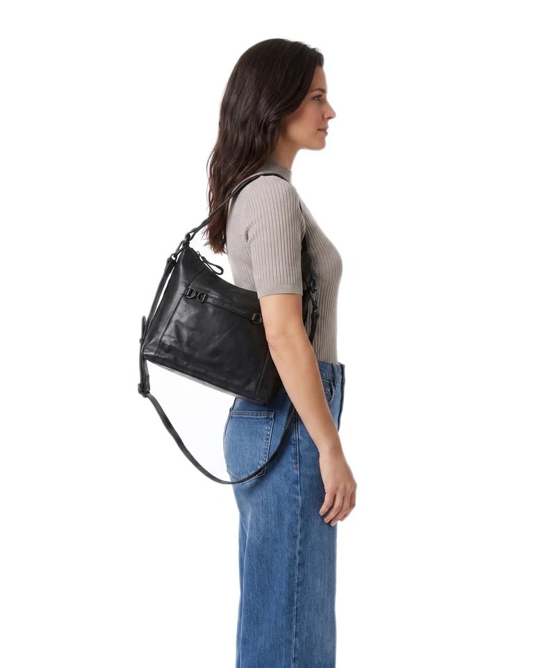 Spikes & Sparrow Bronco Delphie Beuteltasche black