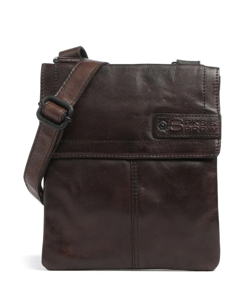 Spikes & Sparrow Apache Jake Umhängetasche dark brown