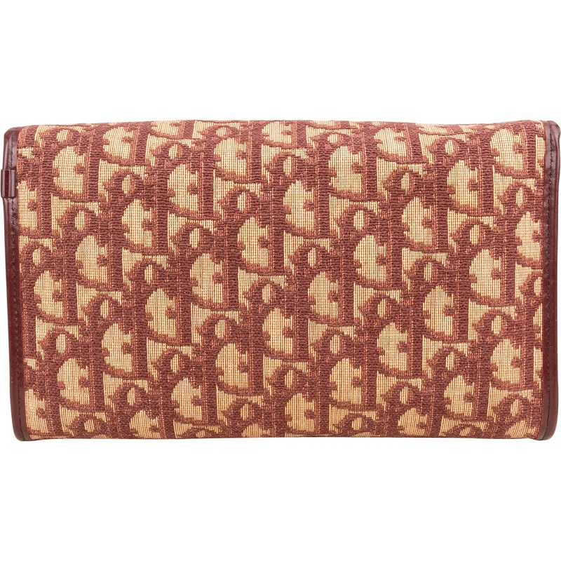 Christian Dior Totter Monogram Canvas Flap Shoulder Bag