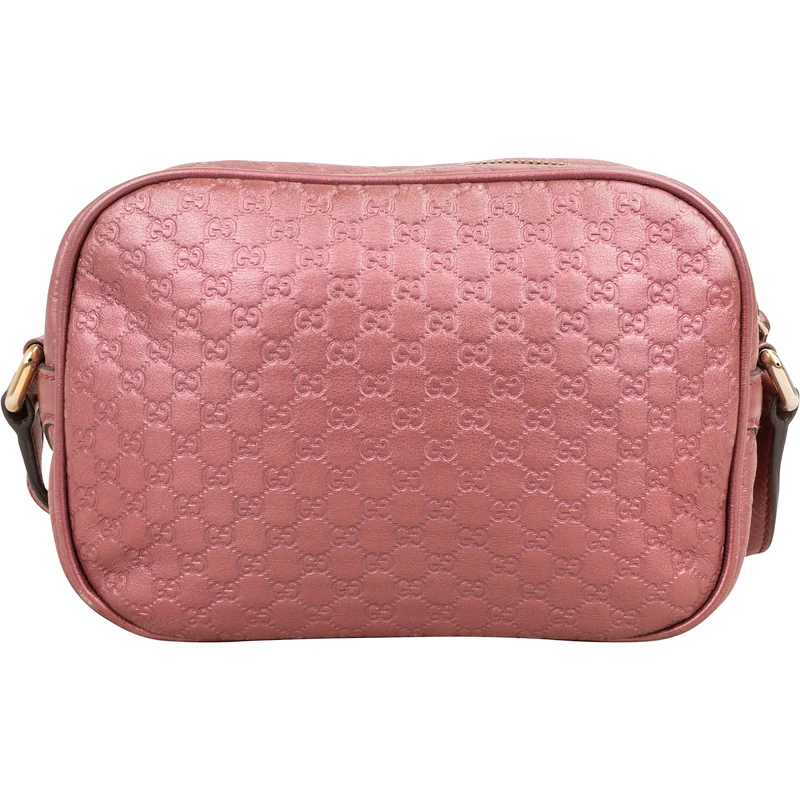 Gucci Microguccissima Metallic Leather Bamboo Tassel Camera Crossbody Bag