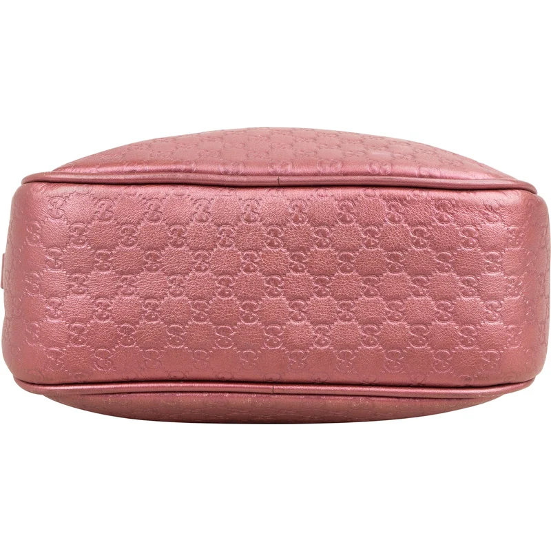 Gucci Microguccissima Metallic Leather Bamboo Tassel Camera Crossbody Bag