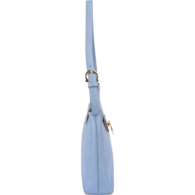 Salvatore Ferragamo Saffiano Leather Gancini Shoulder Bag