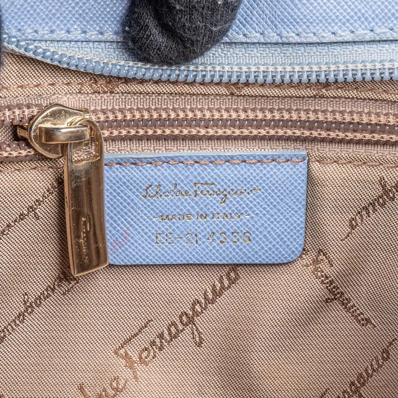 Salvatore Ferragamo Saffiano Leather Gancini Shoulder Bag