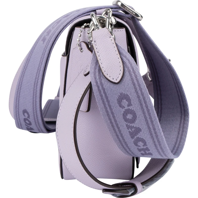 Coach Soft Purple Grained Calfskin Messenger Crossbody Bag