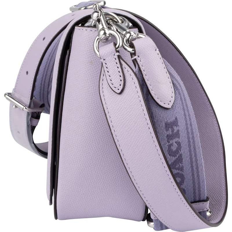 Coach Soft Purple Grained Calfskin Messenger Crossbody Bag
